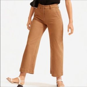 Everlane wide leg crop pants -Ochre